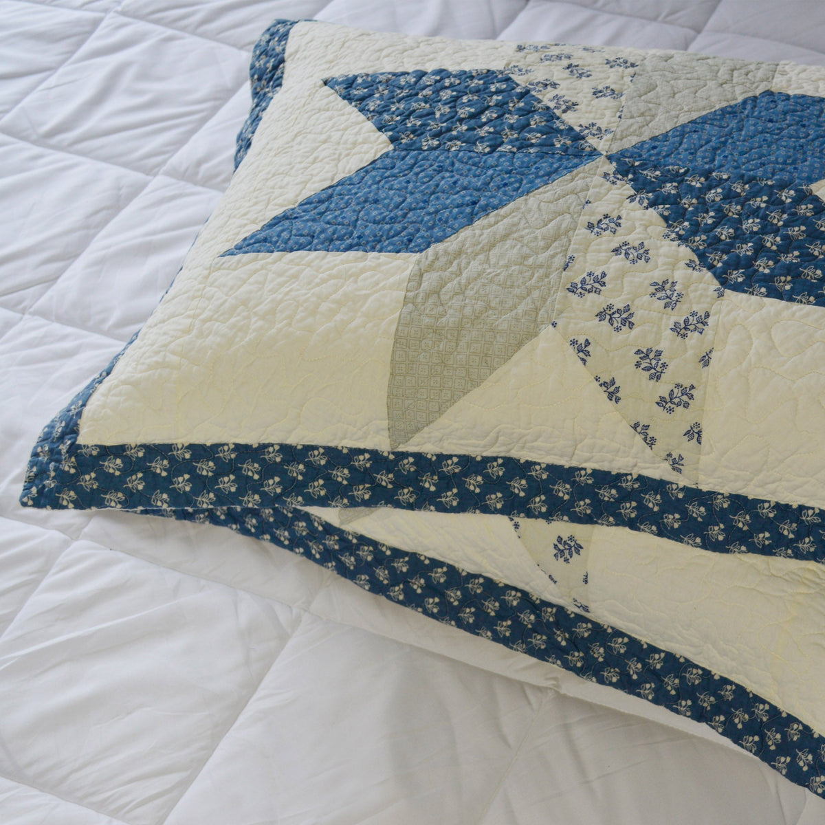Kasentex Lightweight Cotton Diamond Stitch Bed Pillow Sham - Comfort Sleeping Pillow Sham, Ivory