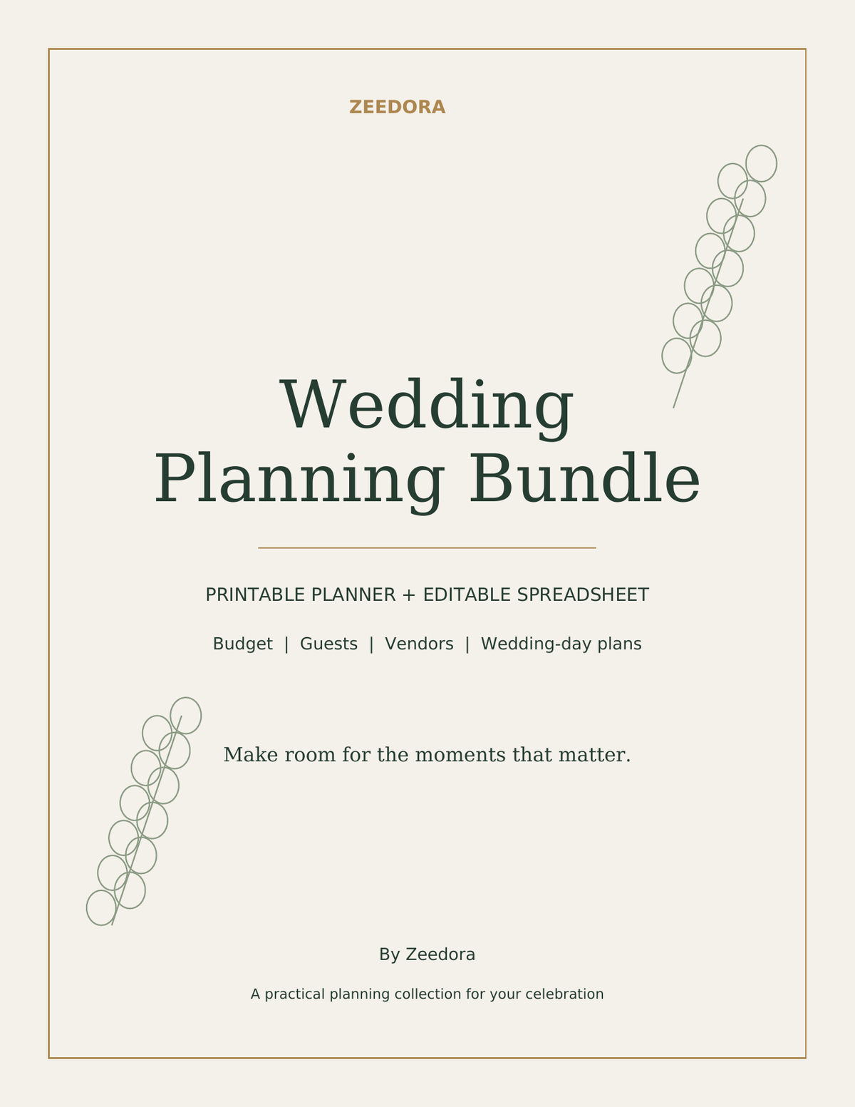 Wedding Planning Bundle by Zeedora